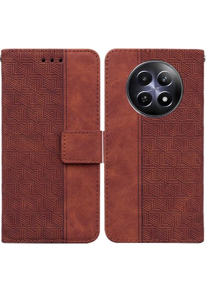 Realme 12 5g Için Kılıf Cüzdan Kapak Flip Folio Premium Pu Deri Kickstand (Yurt Dışından)