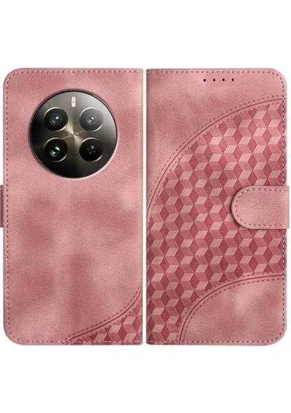 Realme 12 Artı Pu Deri Kapak Çevirin Manyetik Kart Tutucu (Yurt Dışından)