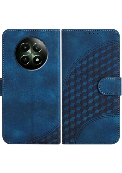 Realme 12 5g Flip Iş Pu Deri Flip Kapak Için Flip Case Geometrik (Yurt Dışından)