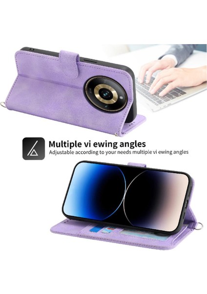 Realme 11 Pro 5g Bileklik Darbeye Kabartmalı Çoklu Kart Için Flip Case (Yurt Dışından)