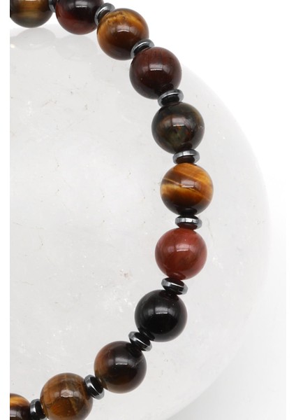 Kaplan Gözü Doğal Taş Makrome Örme Bileklik Küre Kesim fiyatları