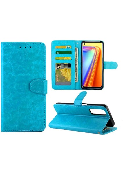 Realme 7 Kart Tutucu Darbeye Pu Deri Kickstand Için Flip Case (Yurt Dışından)