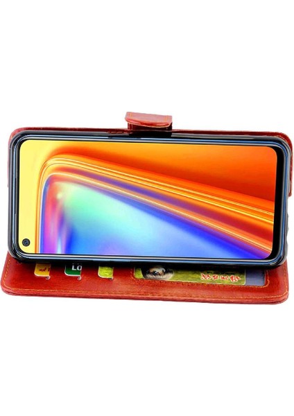 Realme 7 Kart Tutucu Darbeye Pu Deri Kickstand Için Flip Case (Yurt Dışından) modelleri