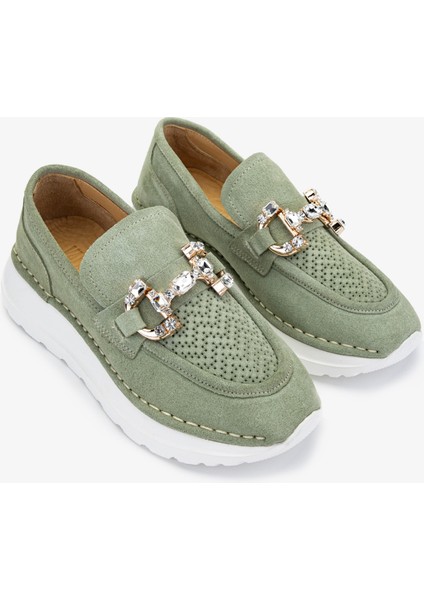 Misty Kadın Yeşil Süet Hakiki Deri Casual Ayakkabı 775 26519 Bn Ayk Y24 fiyatları