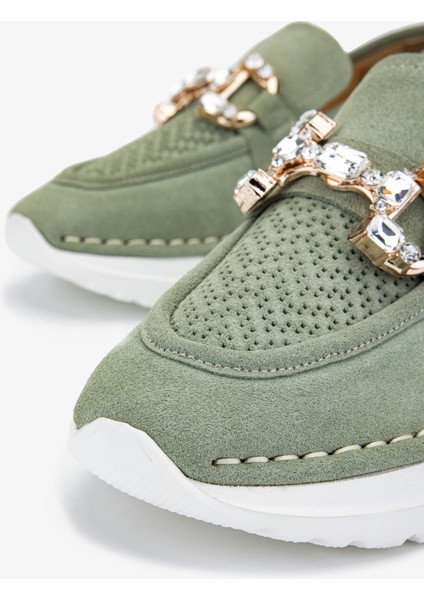Misty Kadın Yeşil Süet Hakiki Deri Casual Ayakkabı 775 26519 Bn Ayk Y24 modelleri