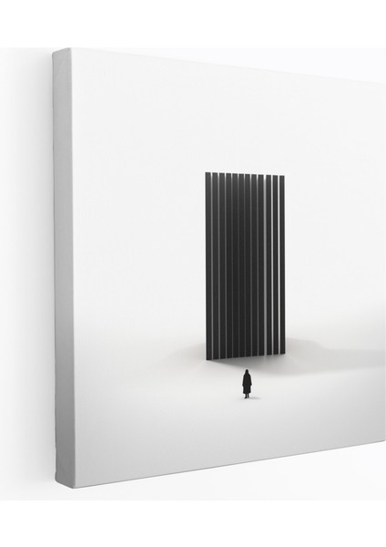 Kabe Kanvas Tablo - Minimalist Siyah Beyaz - Duvar Tablosu - Kabe, Minimalist, Duvar Dekorasyonu, Ev Dekorasyonu, 50X50
