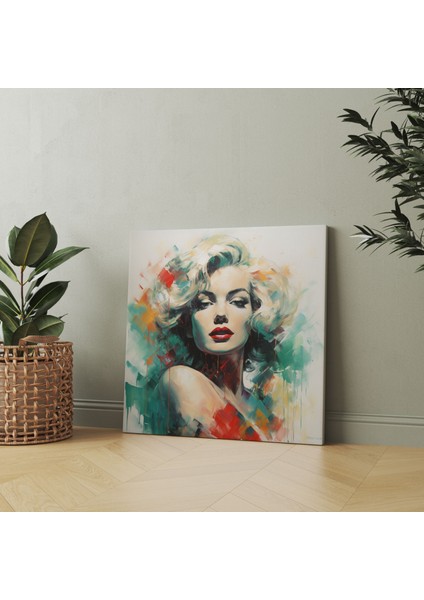 Marilyn Monroe Kanvas Tablo - Soyut Empresyonist Duvar Dekorasyonu - Marilyn Monroe, Kanvas Tablo, Duvar Sanatı, Empresyonist Sanat, 30X30