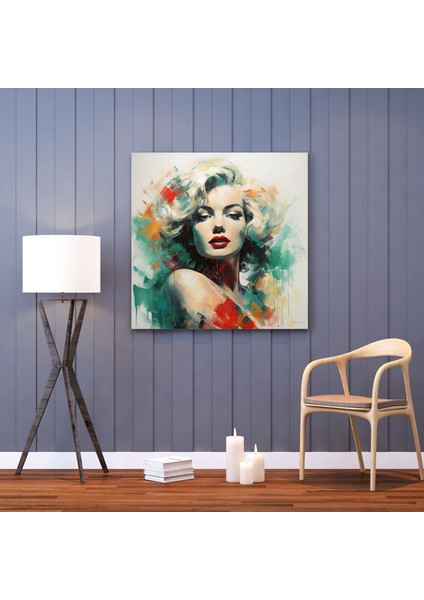 Marilyn Monroe Kanvas Tablo - Soyut Empresyonist Duvar Dekorasyonu - Marilyn Monroe, Kanvas Tablo, Duvar Sanatı, Empresyonist Sanat, 30X30