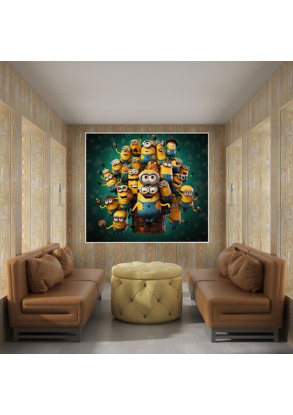 Minyonlar Kolaj Kanvas Tablo - Minyonlar, Kolaj, Duvar Sanatı, Kanvas Tablo, 30X30 modelleri