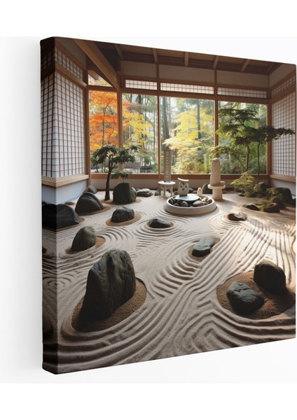 Zen Bahçesi Kanvas Tablo - Zen, Zen Bahçesi, Zen, Duvar Süslemesi, 30X30