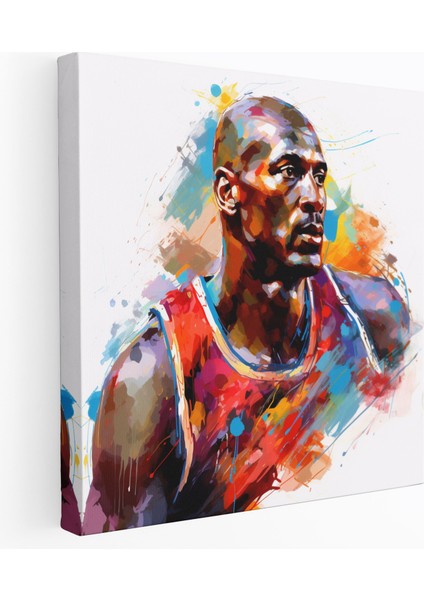 Michael Jordan Kanvas Tablo - Efsanevi Soyut - Micheal Jordan, Kanvas Tablo, Efsanevi, Duvar Dekorasyonu, 50X50