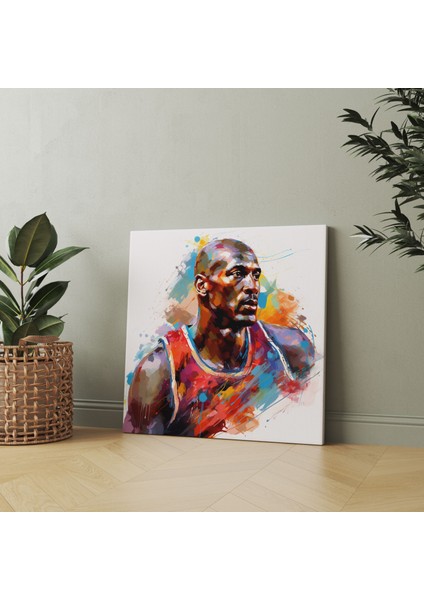 Michael Jordan Kanvas Tablo - Efsanevi Soyut - Micheal Jordan, Kanvas Tablo, Efsanevi, Duvar Dekorasyonu, 50X50
