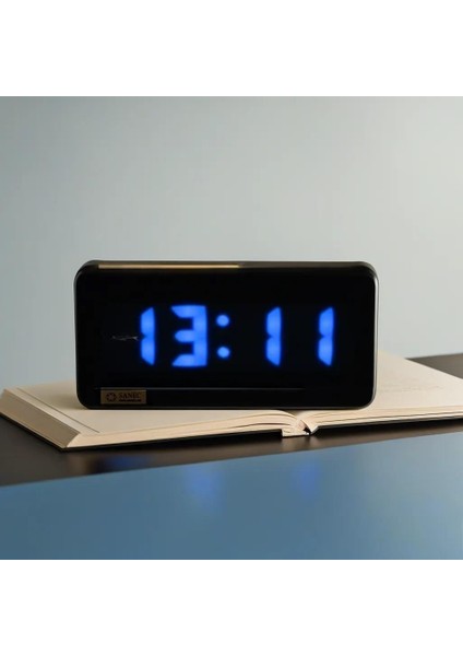 Sanec Dijital LED Duvar ve Masa Saati ve Derece - Turkuaz (Kasa Ölçüsü: 16X40 Cm) modelleri