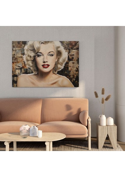 Marilyn Monroe Kanvas Tablo - Büyüleyici Mozaik Duvar Tablosu - Marilyn Monroe, Marilyn Monroe, Unutulmaz Anlar, Kanvas Tablo, 50X50 modelleri