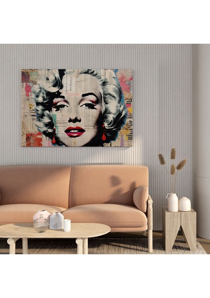 Marilyn Monroe Kanvas Tablo - Vintage Gazete Kolajı Duvar Tablosu - Marilyn Monroe, Kanvas Tablo, Marilyn Monroe, Duvar Dekorasyonu, 30X30 fiyatları