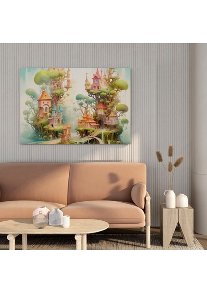 Sürrealist Büyülü Orman Kanvas Tablo, 30X30 fiyatları