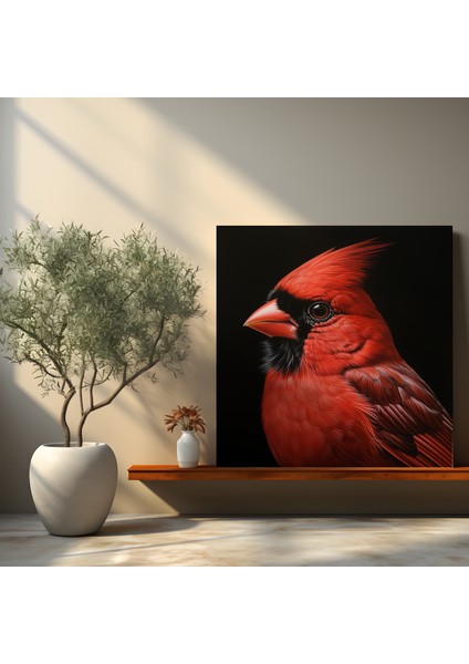 Canlı Kardinal Kanvas Tablo, 30X30 fiyatları