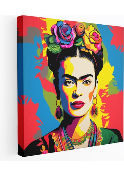 Pop Art Frida Kahlo Kanvas Tablo - Frida Kahlo, Duvar Dekorasyonu, Kişilik, Kanvas Tablo, 30X30