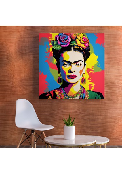 Pop Art Frida Kahlo Kanvas Tablo - Frida Kahlo, Duvar Dekorasyonu, Kişilik, Kanvas Tablo, 30X30