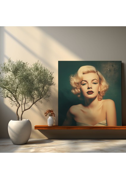 Vintage Marilyn Monroe Kanvas Tablo: Polaroid Tablo - Marilyn Monroe, Ev Dekorasyonu, Duvar Dekorasyonu, Kanvas Tablo, 30X30