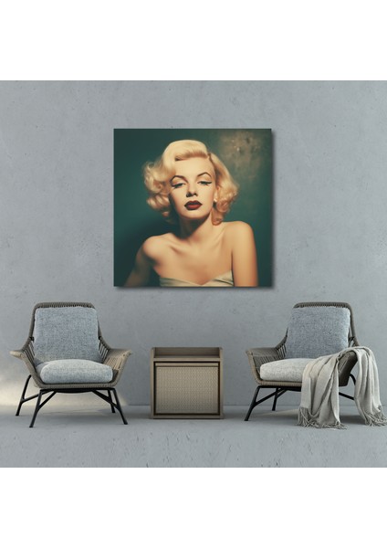 Vintage Marilyn Monroe Kanvas Tablo: Polaroid Tablo - Marilyn Monroe, Ev Dekorasyonu, Duvar Dekorasyonu, Kanvas Tablo, 30X30