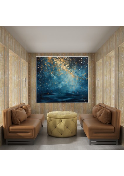 Yıldızlı Gece Kanvas Tablo, 30X30