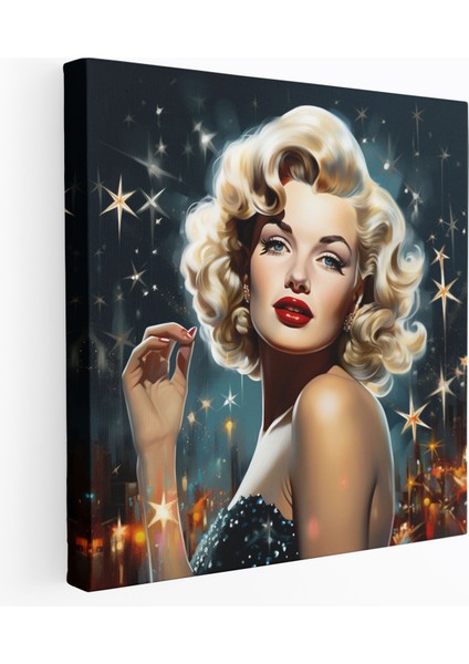 Marilyn Monroe Kanvas Tablo - Vintage Film Posteri Duvar Tablosu - Marilyn Monroe, Kanvas Tablo, Kanvas Tablo, Duvar Sanatı, 50X50