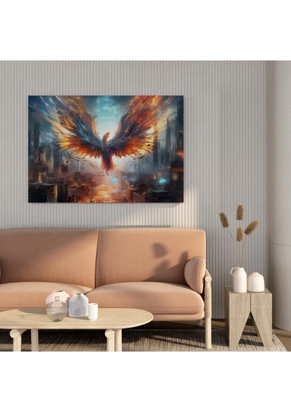 Sibernetik Anka Kuşu Kanvas Tablo, 30X30