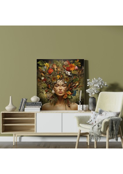 Frida Kahlo Kanvas Tablo - Frida Kahlo, Frida Kahlo, Gerçeküstü Portre, Kanvas Tablo, 30X30