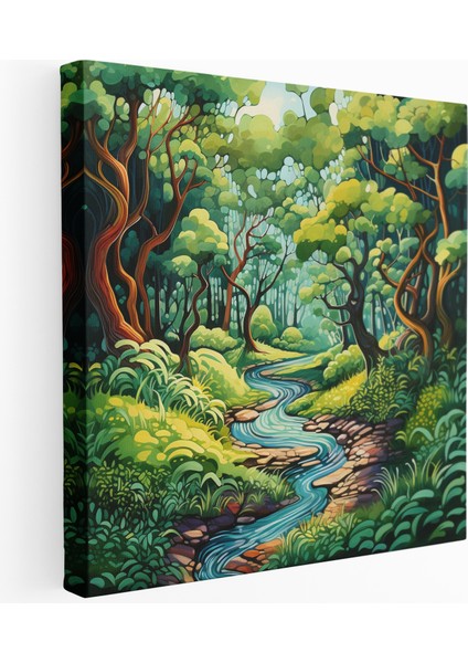 Canlandırıcı Orman Yolu Kanvas Tablo, 30X30