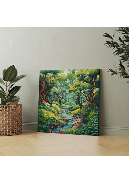 Canlandırıcı Orman Yolu Kanvas Tablo, 30X30 fiyatları