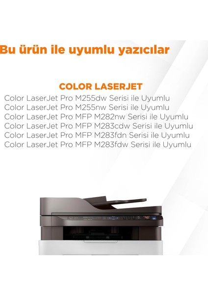 Hp 207A Color Laserjet Pro M255DW Muadil Toner Takım- Çipli