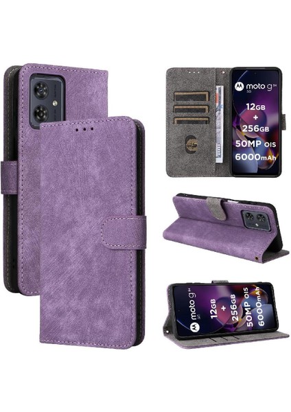 Motorola Moto G54 5g Rfıd Engelleme Flip Folio Cüzdan Manyetik Pu (Yurt Dışından)