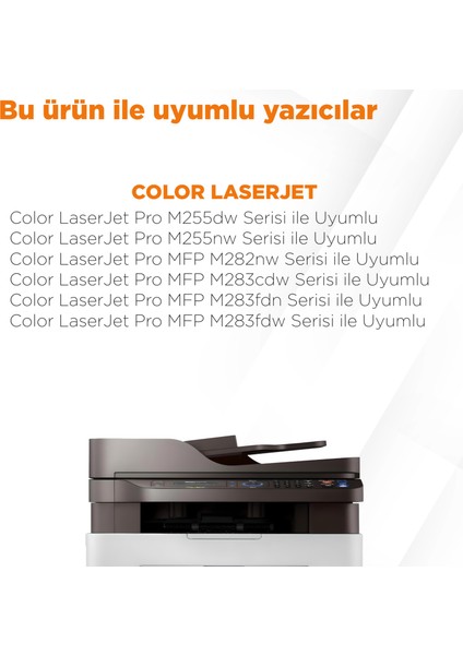Hp 207A Color Laserjet Pro Mfp M282NW Muadil Toner Takım- Çipli modelleri