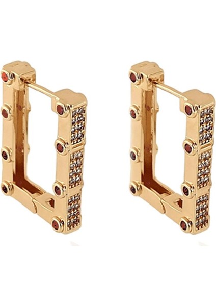 Altın Kaplama Gömme Taşlı Vıp Leyla Küpe