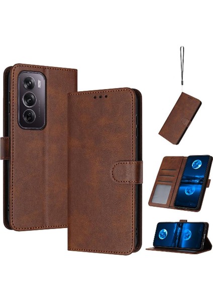 Kart Yuvası ile Oppo Oppo 12 Pro 5g Pu Deri Kickstand Için Flip Case (Yurt Dışından)