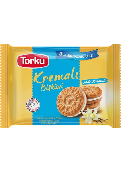 Sade Kremalı Bisküvi 4'lü Ekonomik Paket 244 G