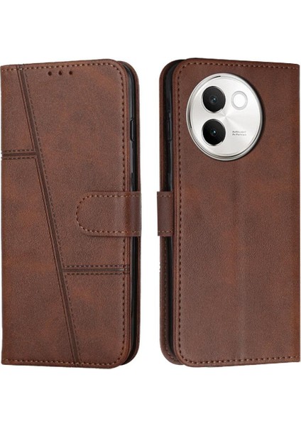 Vıvo V30E 5g Için Flip Case Kickstand Pu Deri Yan Toka Tam Kart (Yurt Dışından)