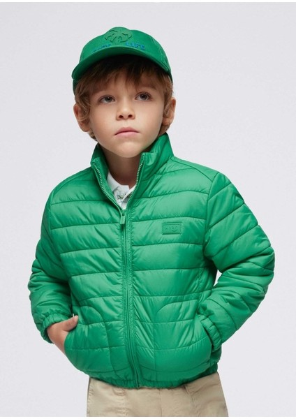 Erkek Bebek Dolgulu Rüzgarlık Ceket Yeşil 3493
