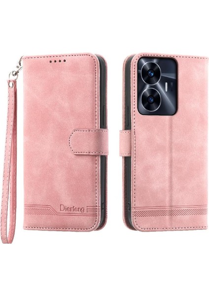 Realme C55 Nakit Cep Bileklik Manyetik Kapatma Kartı Için Flip Case (Yurt Dışından)