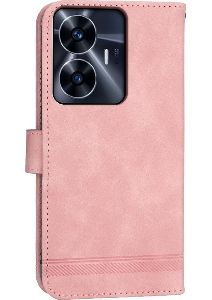 Realme C55 Nakit Cep Bileklik Manyetik Kapatma Kartı Için Flip Case (Yurt Dışından)