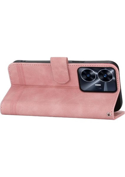 Realme C55 Nakit Cep Bileklik Manyetik Kapatma Kartı Için Flip Case (Yurt Dışından)