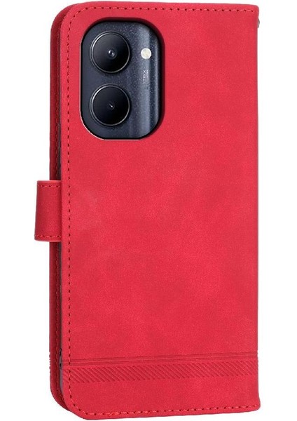 Realme C33 Nakit Cep Manyetik Kapatma Kart Yuvaları Premium Için Flip Case (Yurt Dışından)