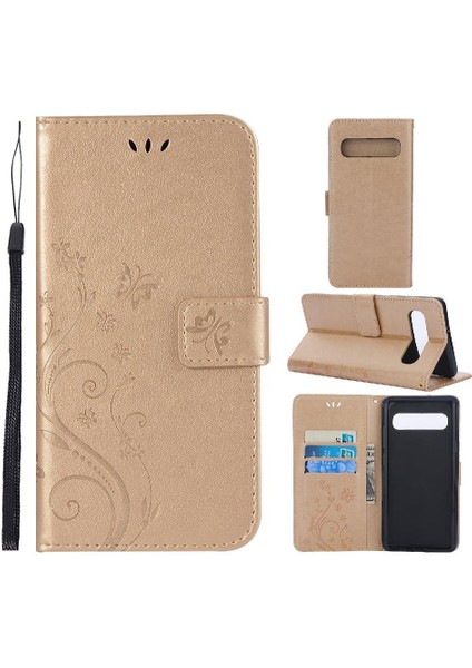 Samsung Galaxy S10 Artı Kickstand Bilek Kayışı Kart Tutucu Pu Için Filp Durumda (Yurt Dışından)