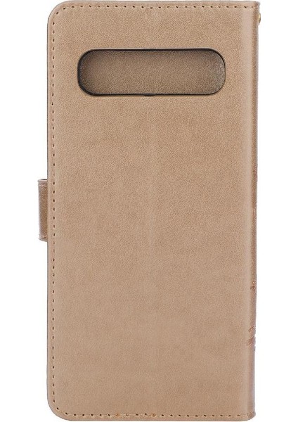 Samsung Galaxy S10 Artı Kickstand Bilek Kayışı Kart Tutucu Pu Için Filp Durumda (Yurt Dışından)