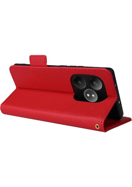 Realme Gt 6 Için Flip Case Pu Deri Manyetik Cüzdan Yan Toka Kartı (Yurt Dışından)