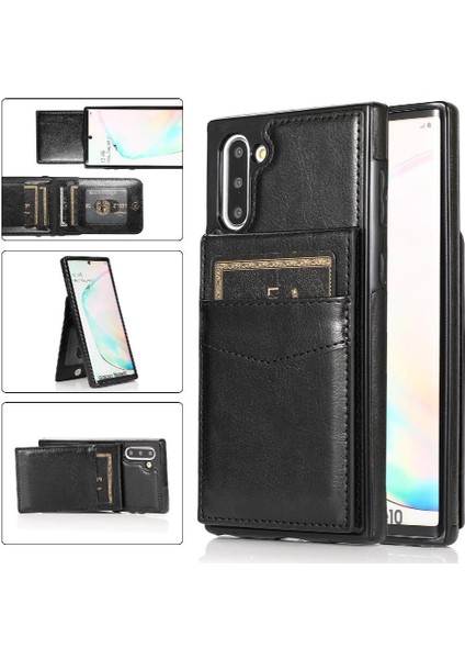 Samsung Galaxy NOTE10 Manyetik Toka Kickstand Vaka Kartı ile Uyumlu (Yurt Dışından)