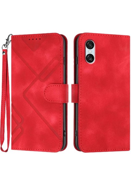 Sony Xperia 10 Vı Için Flip Case Manyetik Kapak Pu Deri Flip Cüzdan ile (Yurt Dışından)