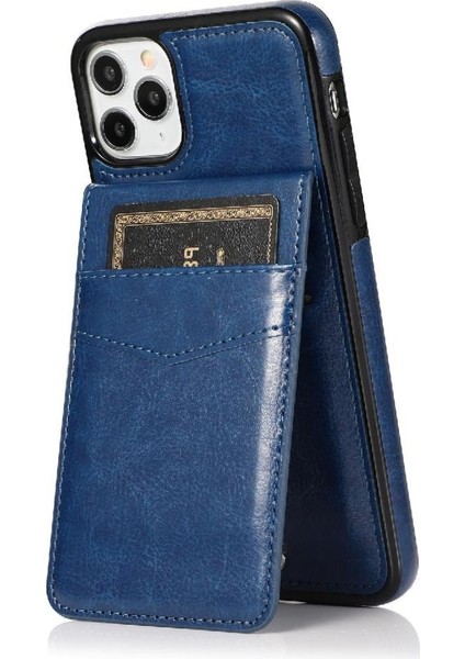 IPhone 11 Pro Max Kart Tutucu Kılıf Cüzdan Manyetik Toka ile Uyumlu (Yurt Dışından)