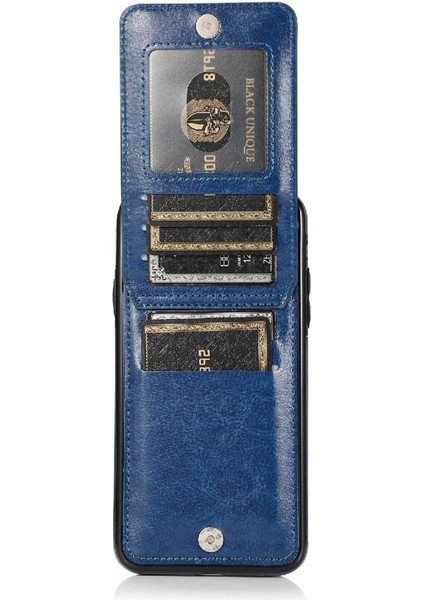 IPhone 11 Pro Max Kart Tutucu Kılıf Cüzdan Manyetik Toka ile Uyumlu (Yurt Dışından)